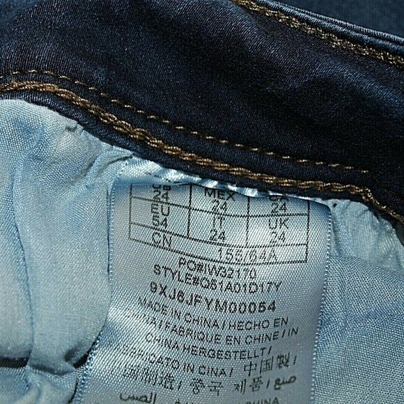 Guess Sz 24 x 32 Blue Denim Visha Fit Skinny Bootcut Cotton Blend Jeans - Picture 4 of 7